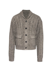 Men's Knitted Collared Jacket