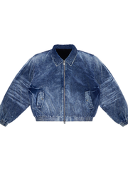 Men's blue pure cotton corduroy jacket
