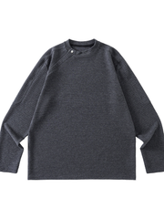 Stylish Raglan Casual T-Shirt with Horizontal Ribbed Texture