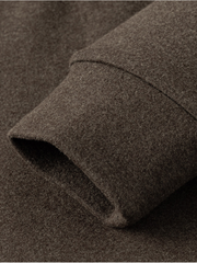 Blended-wool Henley sweatshirt