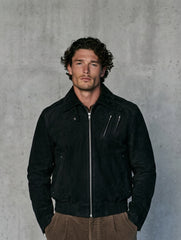 Men's Stylish Vintage-Style Faux Suede Jacket