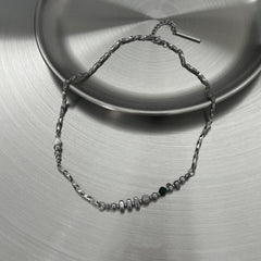 Collana da uomo in acciaio al titanio con giunzioni
