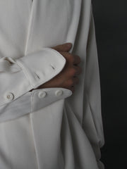 Chemise décontractée cintrée en coton et lin pour homme