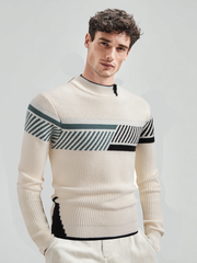 Haut décontracté en tricot à manches longues pour homme