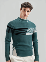 Haut décontracté en tricot à manches longues pour homme