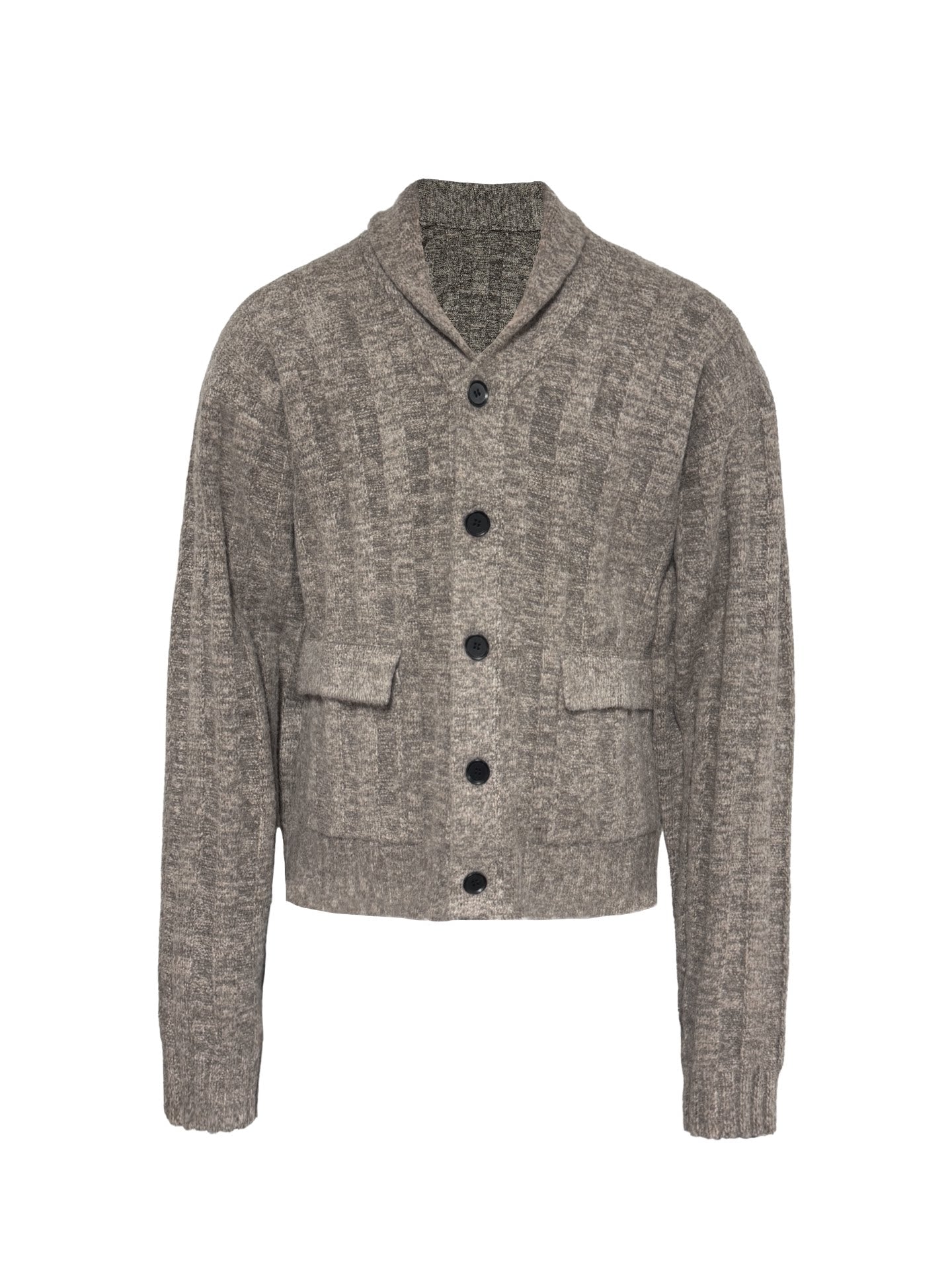 Men's Knitted Collared Jacket