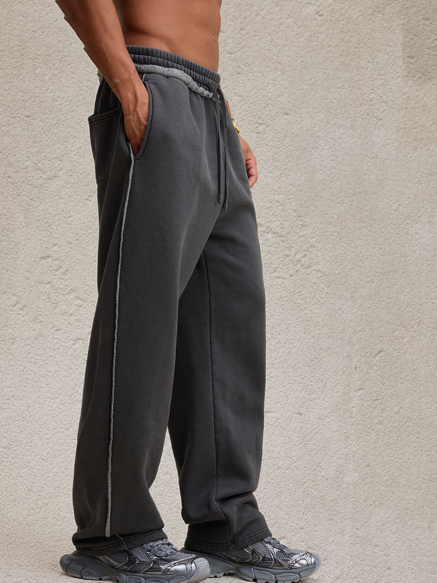 Pantaloni casual in maglia con bordo arrotolato