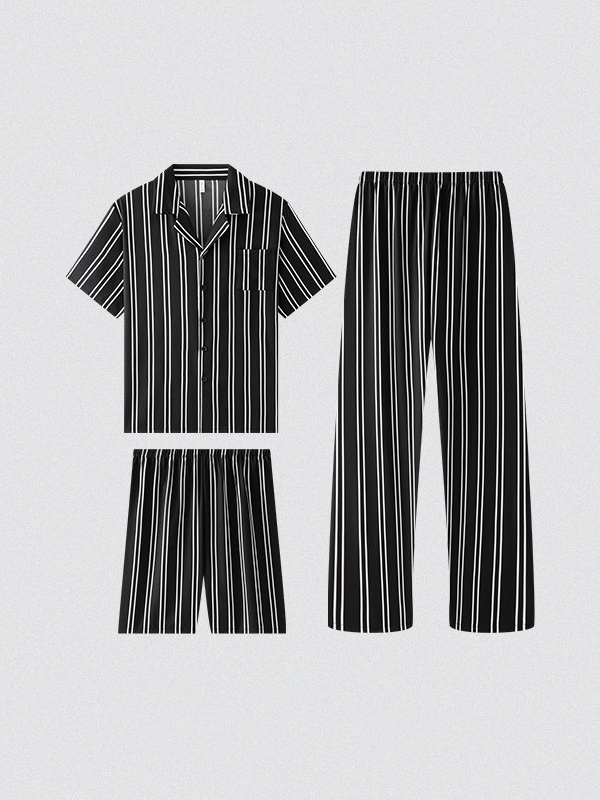 Men's Casual 3-Piece Loungewear/Sleepwear Set