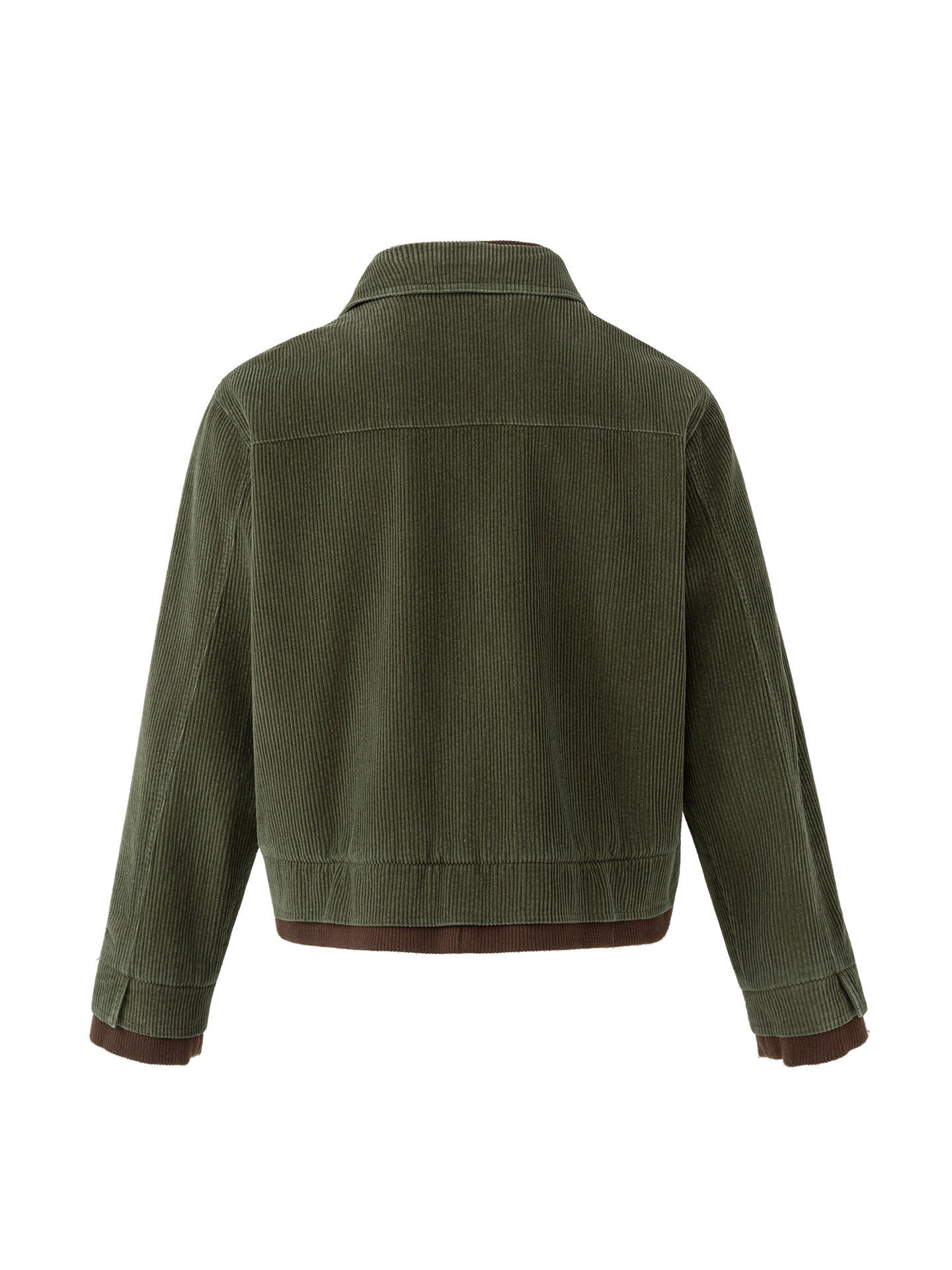 Men's Double-Layer Color-Block Corduroy Jacket