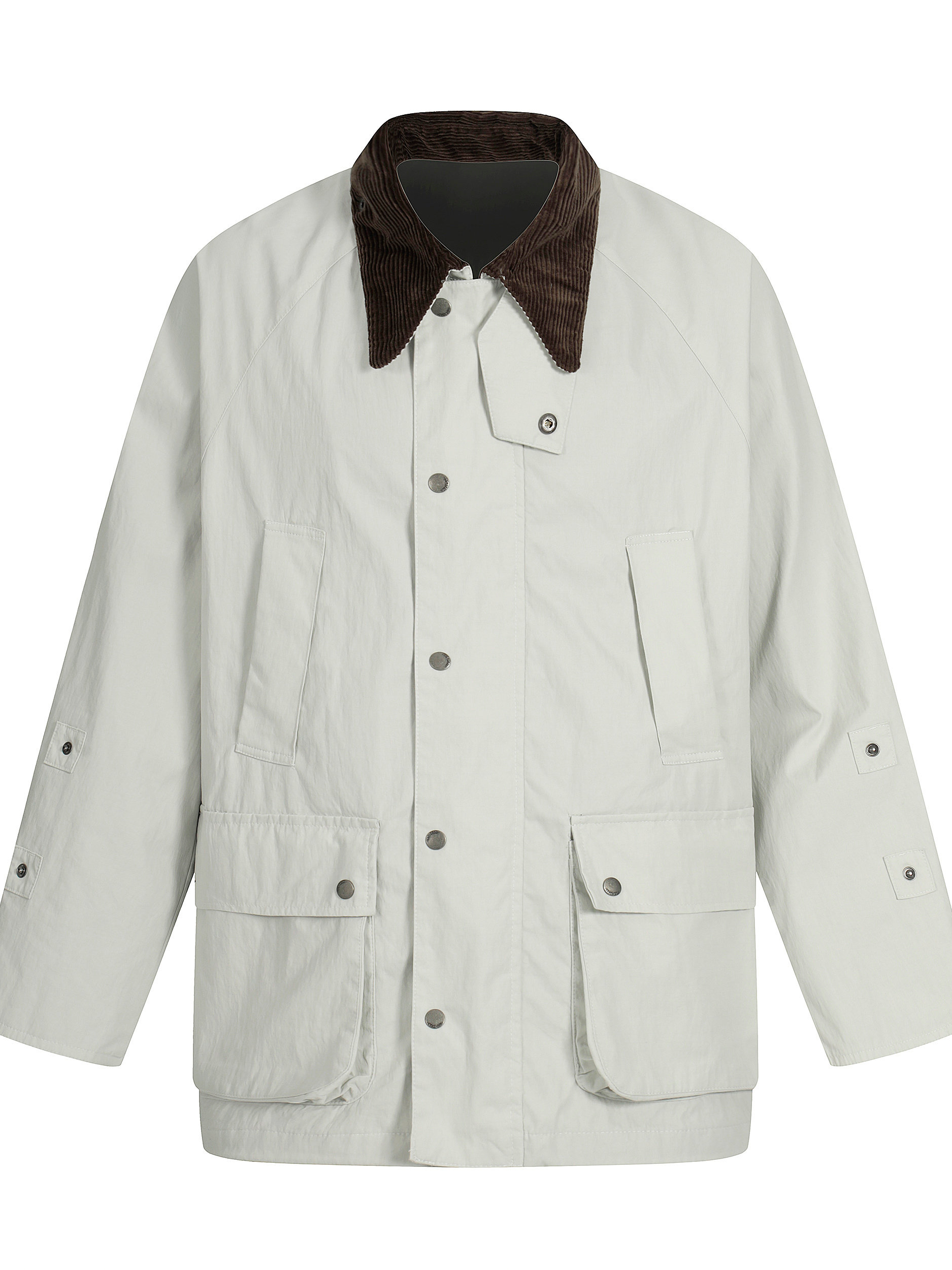 Men's Multi-Pocket Utility Windbreaker Jacket
