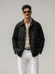 Men's Multi-Pocket Utility Windbreaker Jacket