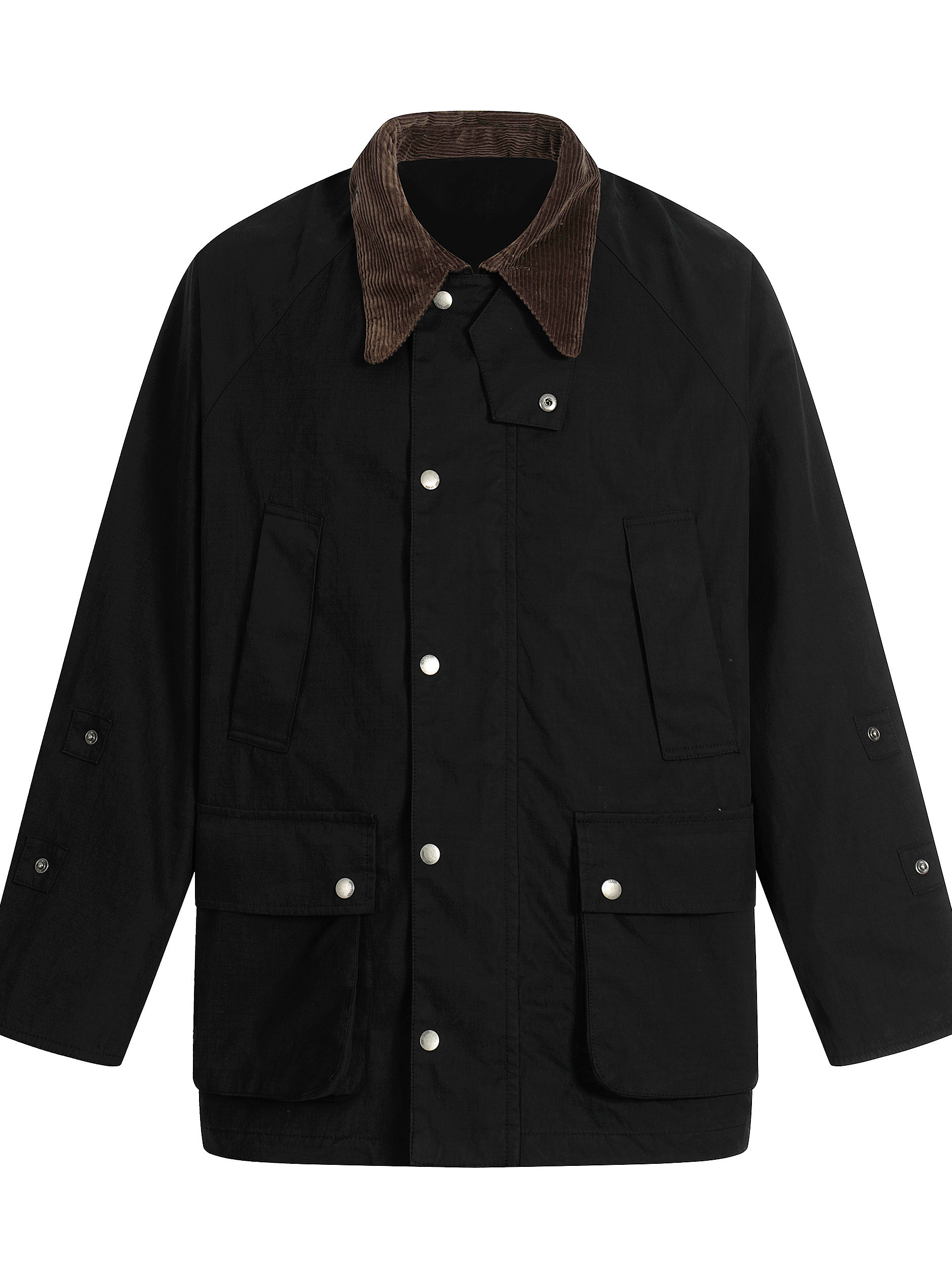 Men's Multi-Pocket Utility Windbreaker Jacket