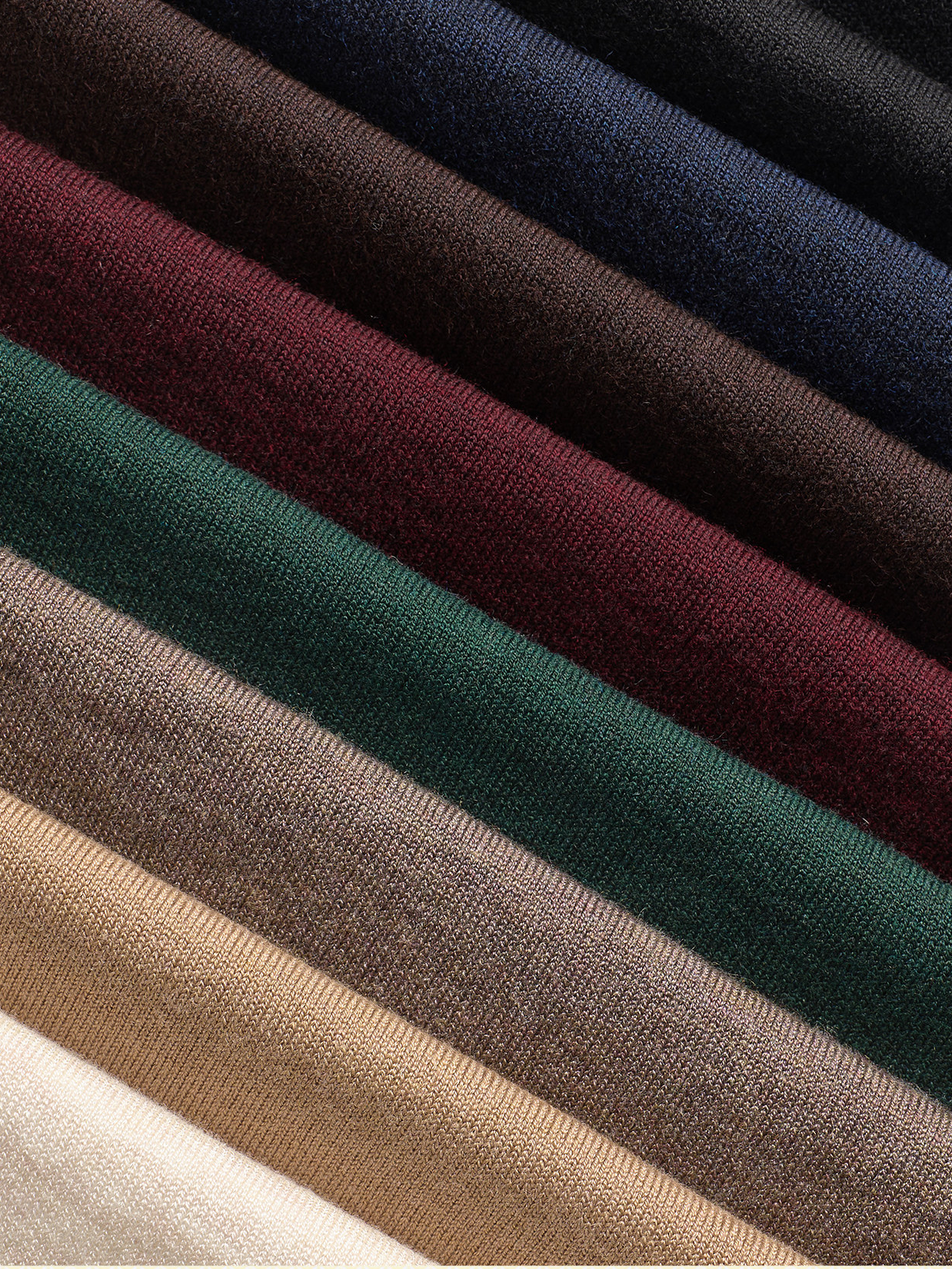 High-neck wool-blend knit base layer
