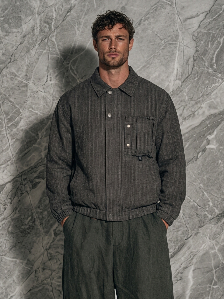 Men's Striped Casual Autumn Jacket