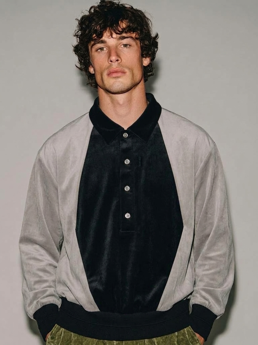 Stylish and Casual Men's Velvet Top