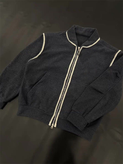 Men's casual baseball-collar jacket