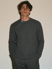 Stylish Raglan Casual T-Shirt with Horizontal Ribbed Texture