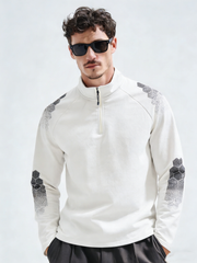 Quick-drying, fleece zipper stand-up collar base layer