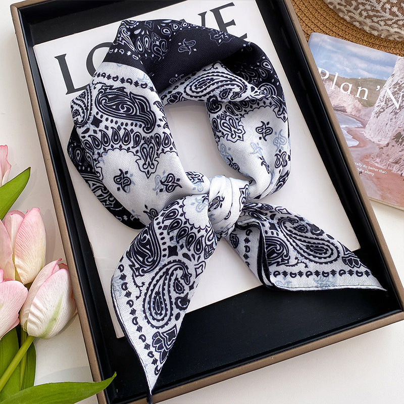 Foulard en soie imprimé décontracté pour homme