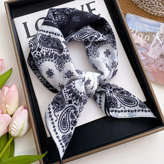 Foulard en soie imprimé décontracté pour homme