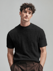 Maglietta casual da uomo a maniche corte in maglia