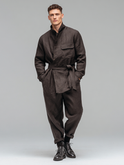 Abito casual in lino largo per uomo