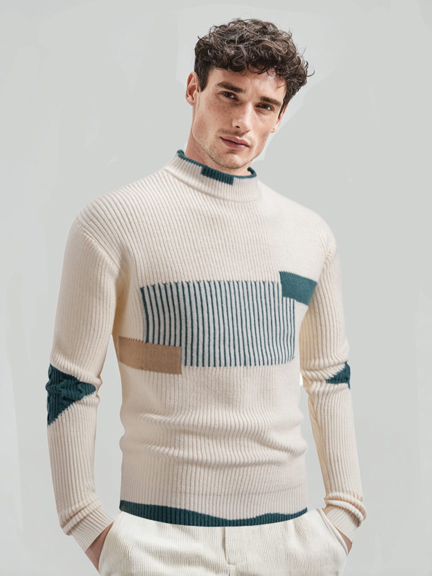 Haut décontracté en tricot à manches longues pour homme