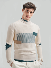 Haut décontracté en tricot à manches longues pour homme